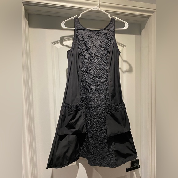 Black Rose embossed if (Individually Fashioned) Toronto designer A-line dress - Picture 2 of 11